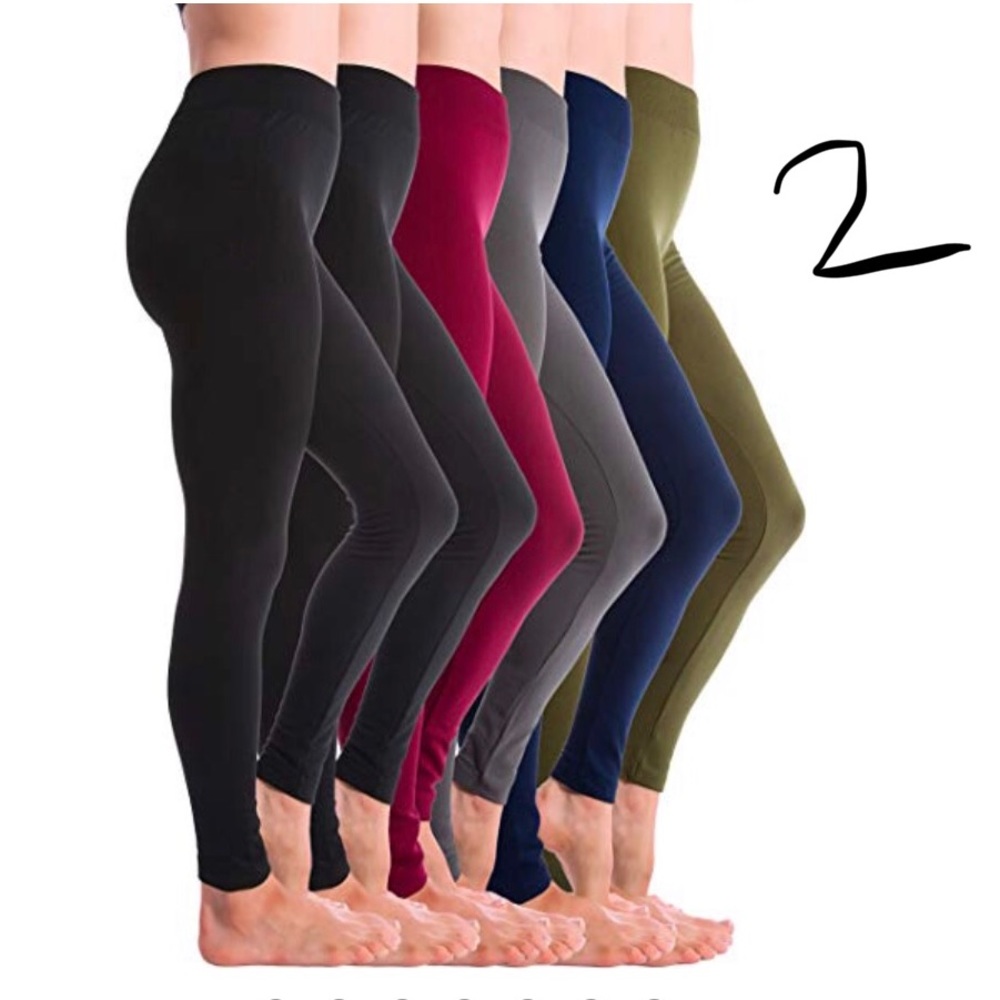 6 pack winter Fleeced lined leggings